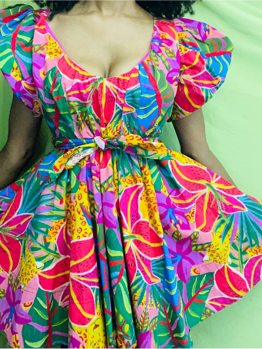 SHEIN Floral Fit and Flare Dress